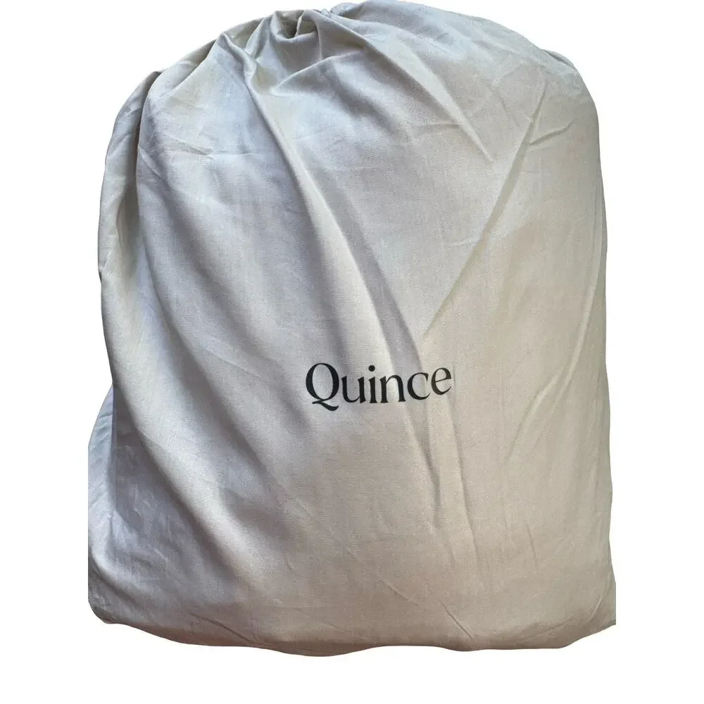 Quince Organic Luxe Honeycomb Waffle Duvet Cover Full/Queen Sand 100% Cotton NEW